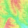 Dallas topographic map, elevation, relief