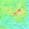 Komitat Baranya topographic map, relief map, elevations map