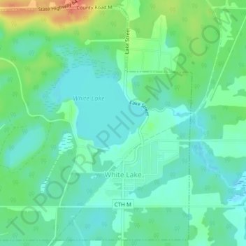 White Lake Topographic Map White Lake Topographic Map, Elevation, Relief