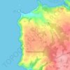 Trédrez-Locquémeau topographic map, elevation, relief