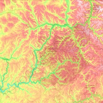 Allegheny National Forest Topographic Map Allegheny National Forest Topographic Map, Elevation, Relief