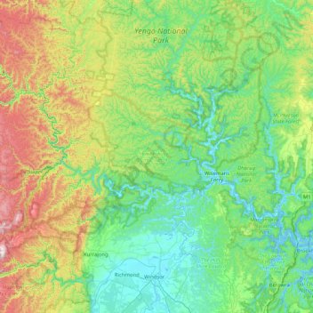 Blue Mountains Topographic Map Hawkesbury City Council Topographic Map, Elevation, Relief
