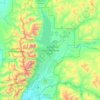 Grand Teton National Park topographic map, elevation, relief