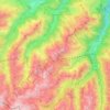 Estaing topographic map, elevation, relief