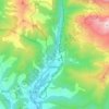 Villanúa topographic map, elevation, relief