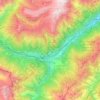 Oulx topographic map, elevation, relief