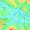 Warcq topographic map, elevation, relief