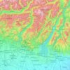 Brescia topographic map, elevation, relief