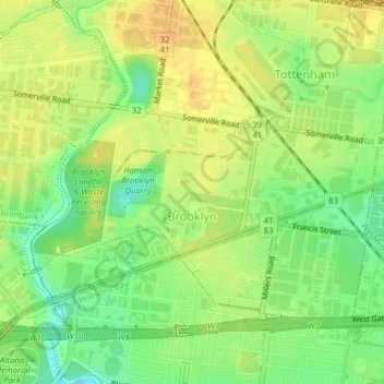 Topographic Map Of Brooklyn Brooklyn Topographic Map, Elevation, Relief