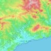 Lloret de Mar topographic map, elevation, relief