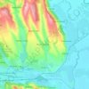 Holboca topographic map, elevation, relief
