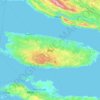 Brač topographic map, elevation, relief