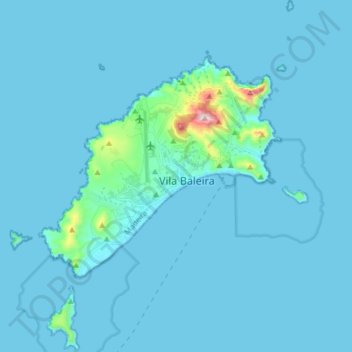 Porto Santo topographic map, elevation, relief