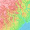Telemark topographic map, elevation, relief