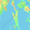 Cres topographic map, elevation, relief