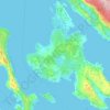 Krk topographic map, elevation, relief