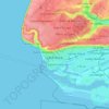 Le Havre topographic map, elevation, relief