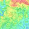 Kervignac topographic map, elevation, relief