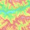 Srinagar topographic map, elevation, relief