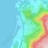 Afife topographic map, elevation, relief