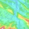 Foix topographic map, elevation, relief