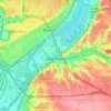 East Peoria topographic map, elevation, relief