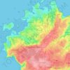 Pleumeur-Bodou topographic map, elevation, relief