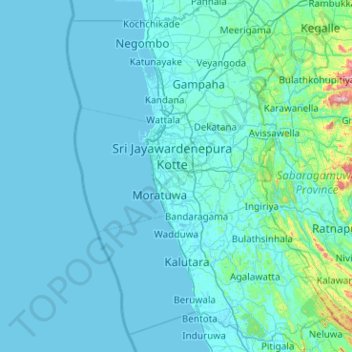sri lanka map western province sri lanka map western province
