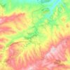 Bordón topographic map, elevation, relief