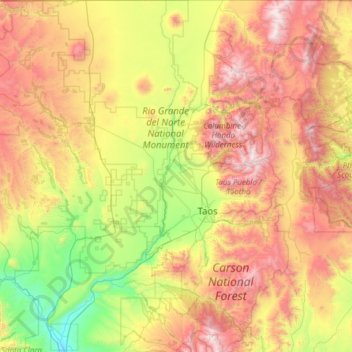 Taos County Gis Map Taos County Topographic Map, Elevation, Relief