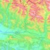 Jaca topographic map, elevation, relief