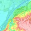 Ruse topographic map, elevation, relief