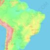 Brasil topographic map, elevation, relief