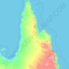 Cape York Peninsula topographic map, elevation, relief
