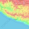 Guerrero topographic map, elevation, relief