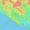 La Spezia topographic map, relief map, elevations map