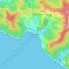 Moneglia topographic map, relief map, elevations map