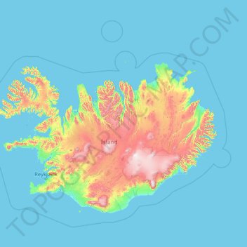 Iceland Topographic Map Online Iceland Topographic Map, Elevation, Relief