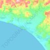 Gela topographic map, elevation, relief