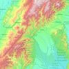 La Uribe topographic map, elevation, relief