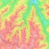 Cauterets topographic map, elevation, relief
