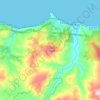 Pollina topographic map, elevation, relief