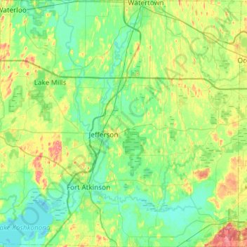 Jefferson County Topographic Map Jefferson County Topographic Map, Elevation, Relief