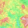 Kyustendil topographic map, elevation, relief