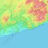 Garraf topographic map, elevation, relief