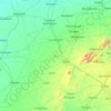 Sikar topographic map, elevation, relief