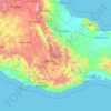 Oaxaca topographic map, elevation, relief