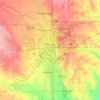 Wichita topographic map, elevation, relief