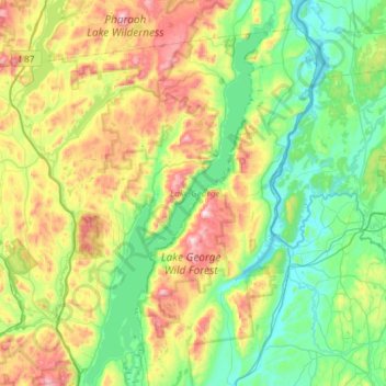 Lake George Topographic Map Lake George Topographic Map, Elevation, Relief