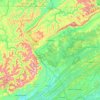 Norris Lake topographic map, elevation, relief